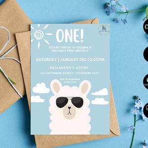 Lama verjaardagsfeestje uitnodiging, Kids Party uitnodigen, Cinco De Mayo, Lama Party, verjaardagsuitnodiging, jongen verjaardag, eerste 1e 2e 3e 4e 5e