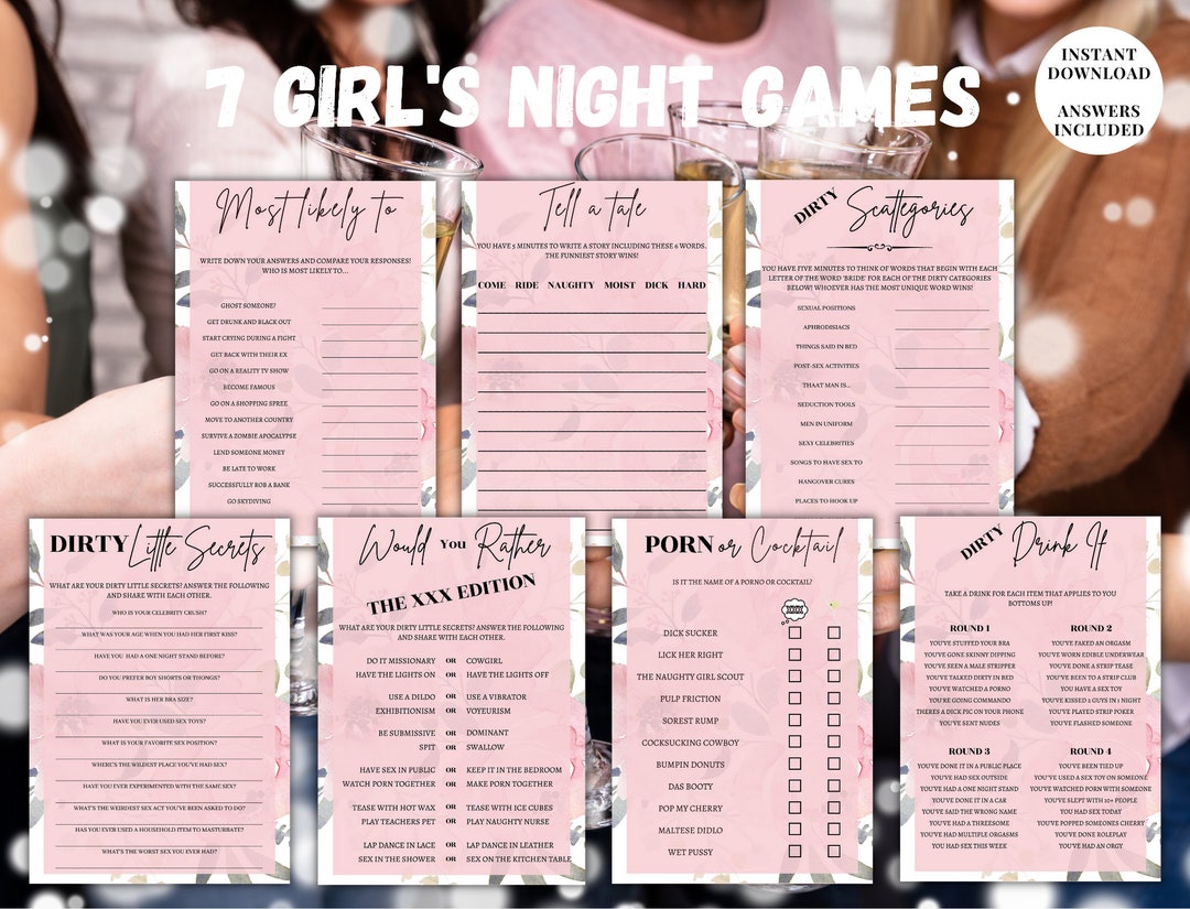 Girls Night Games, Girls Night Game Bundle, Adult Games for Her, Adult
