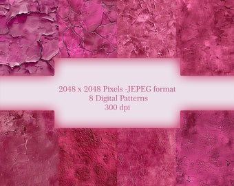 Nahtlose Muster pink, shabby Papier, digitales Papier, nahtlose Texturen, rosa Papier, alte Texturen, sofort Download, kommerzielle Nutzung