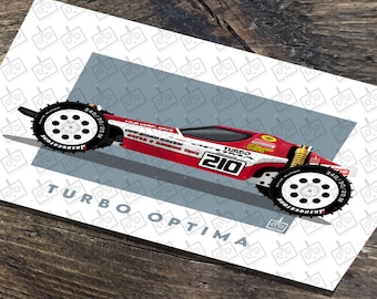Kyosho Turbo Optima Mid Print A3 Vintage Radio Controlled Car