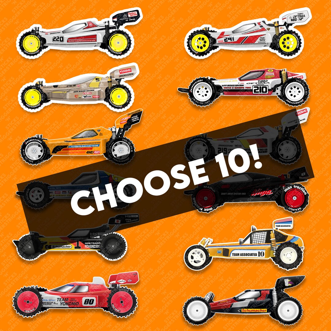 Vintage RC Car Sticker Pack Choose 10 Vintage RC Decals Etsy