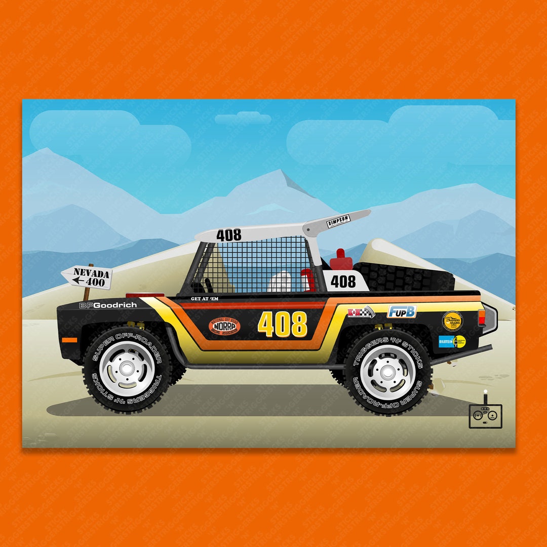 Baja Race Truck, Mint 400 off Road Race Series, A3 Poster, Chevy