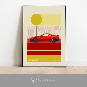 GTR Nismo Supercar Retro Wall Art Home Decor Print