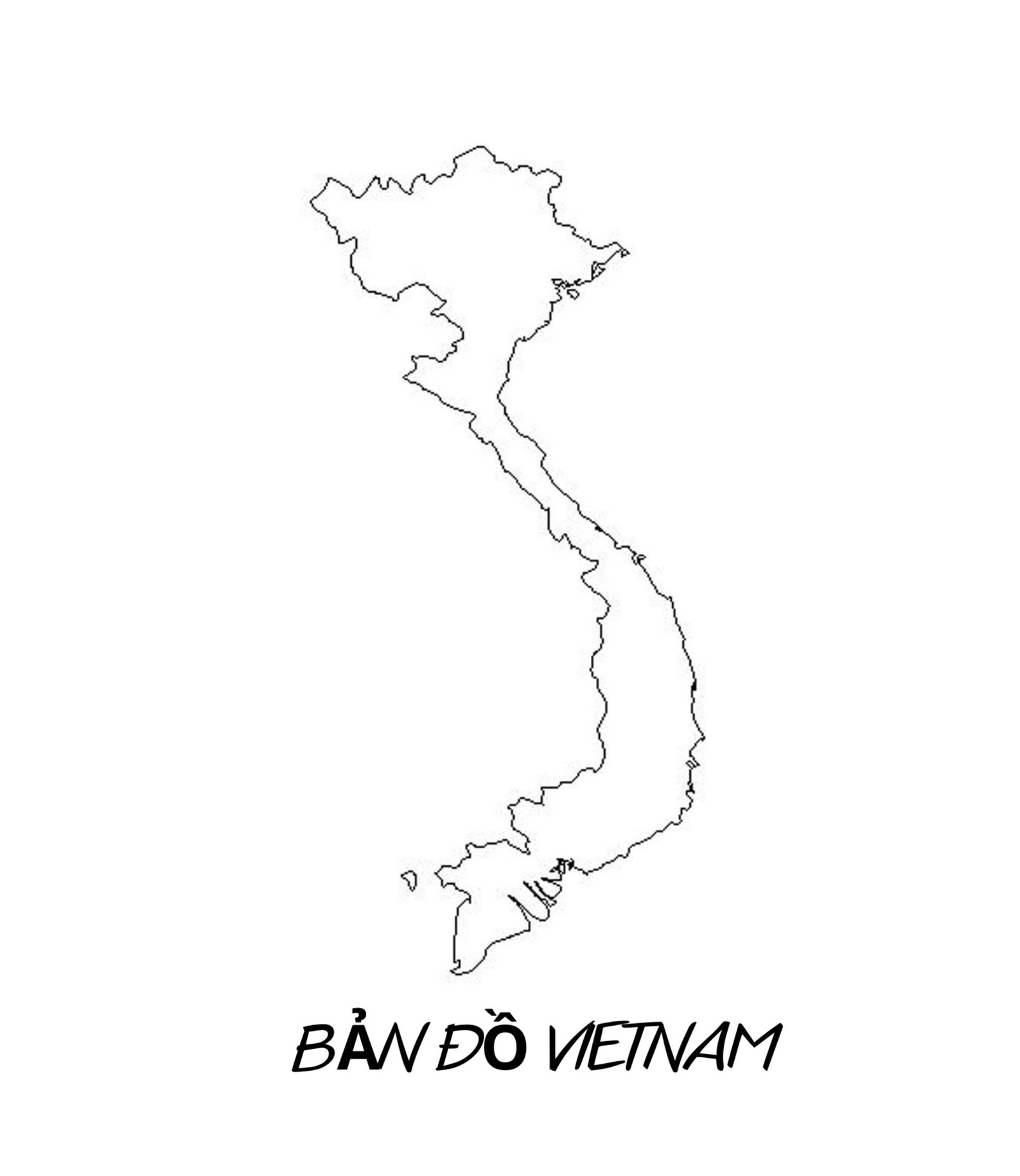 Ban Do Viet Nam , Map Viet Nam in Vietnamese Language , Print