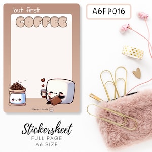 Autocollant FP016 Hobonichi Cousin A5 Autocollant pleine page, Calendrier, autocollants de planificateur, autocollants de scrapbook, autocollants de journal