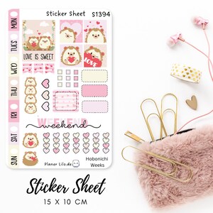 Autocollant Hobonichi Weekly Kit Wochenkit S1394 Autocollants pour agenda, calendrier, scrapbooking, journal