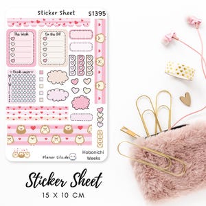 Autocollant Hobonichi Weekly Kit PARTIE 2 Kit hebdomadaire S1395 Autocollants pour journal, calendrier, planificateur, scrapbooking, journal