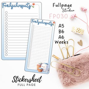 Autocollants Hobonichi Weeks, A6, A5, B6 ; Autocollant pleine page format de poche FP030, calendrier, autocollants de planificateur, autocollants de scrapbooking, autocollants de journal