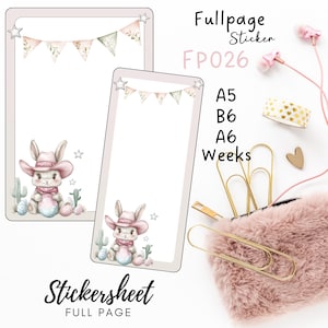 Autocollants Hobonichi Weeks, A6, A5, B6 ; Autocollant pleine page format de poche FP026, calendrier, autocollants de planificateur, autocollants de scrapbooking, autocollants de journal