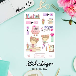 Autocollants Book Lover Planner S056, autocollants pour agenda, autocollants pour scrapbooking, autocollants pour journal