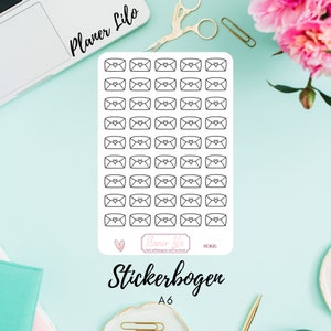 Autocollant Enveloppes Lettres S066 Journal, Calendrier, autocollants de planificateur, autocollants de scrapbook, autocollants de journal