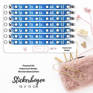 Autocollant S1270 Hobonichi Weeks Weekly StripJournal, Calendrier, autocollants de planificateur, autocollants de scrapbook, autocollants de journal