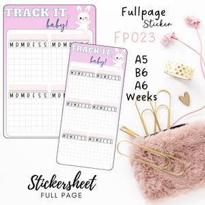Autocollant Hobonichi Weeks FP023 Autocollant pleine page, Calendrier, autocollants de planificateur, autocollants de scrapbooking, autocollants de journal