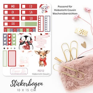 Autocollant S1242 Hobonichi Cousin WochenkitJournal, Calendrier, autocollants de planificateur, autocollants de scrapbook, autocollants de journal