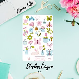 Autocollant Printemps Pastel S093 Autocollants pour journal, calendrier, agenda, scrapbooking, journal