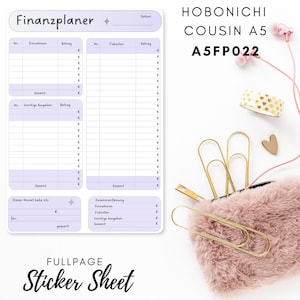Autocollant FP022 Hobonichi Cousin A5 pleine page, autocollants pour calendrier, planificateur, scrapbooking, journal