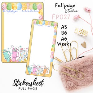 Autocollants Hobonichi Weeks, A6, A5, B6 ; Autocollant pleine page format de poche FP027, calendrier, autocollants de planificateur, autocollants de scrapbooking, autocollants de journal