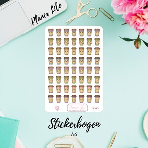 Autocollant S090 Emoji Coffee Journal, Calendrier, autocollants de planificateur, autocollants de scrapbooking, autocollants de journal