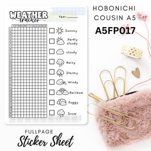 Autocollant FP017 Hobonichi Cousin Autocollant pleine page, Calendrier, autocollants de planificateur, autocollants de scrapbooking, autocollants de journal