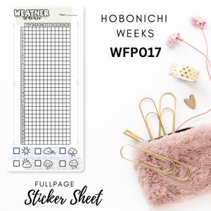 Autocollant Hobonichi Weeks FP017 Autocollant pleine page, Calendrier, autocollants de planificateur, autocollants de scrapbooking, autocollants de journal