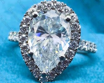 N.ページ！最高級モアサナイト　100面カット　1カラット　ヘイローリング e.m様専用 1カラットヘイローリング 最高級モアサナイト 人工