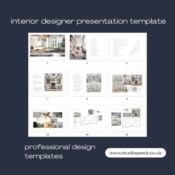 Studio Speck Interior Design Presentation Canva Template