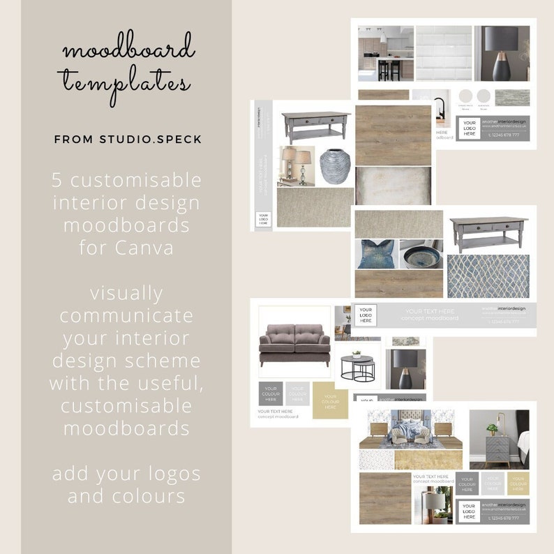 5 A3 Moodboard Templates to Customise in Canva Etsy Hong Kong