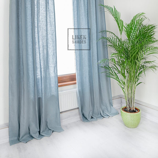 Slate Blue Curtains - Etsy