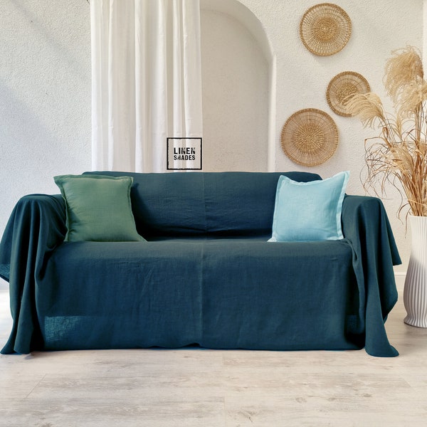 Linen Couch Cover Etsy