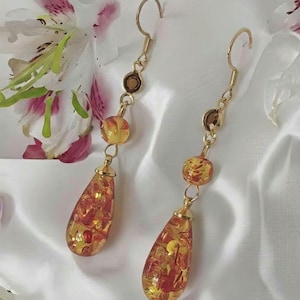 Luxury earrings rolled gold 750, yellow gold 18k earrings, Christmas gift&#39;s, gold earrings 750, vintage gold earrings 750, gold earrings 18k