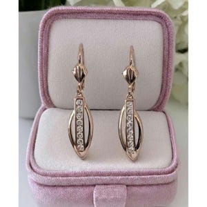 Luxury earrings rolled gold 585, Rose gold 585 earrings, Gold earrings 585, Vintage gold earrings 585, 14k gold earrings, Christmas gift&#39;s