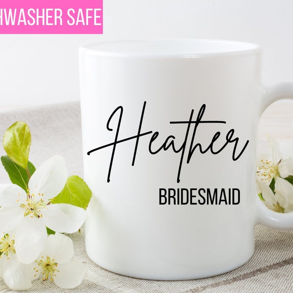 Bridesmaid Coffee Mugs, Bridesmaid Proposal, Bridesmaid Gift Idea, Wedding Party Mugs, Bridesmaid Mugs, Bridesmaid Gifts, Bachelorette Party