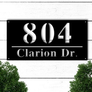 Custom Metal Address Sign, Custom Street Address Sign, Metal House Numbers, Address Plaque, Address Sign for House, Housewarming Gift