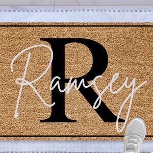 Personalized Doormat, Custom Name Coir Doormat, Personalized Welcome Mat,  Customizable Entryway Rug, Personalized Family Doormat, Monogram