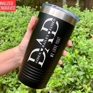Father&#39;s Day Gift with Kids Names, Tumbler for Dad, Personalized Gift for Dad Birthday Gift for Dad Christmas Gift for Fathers Day Gift Idea