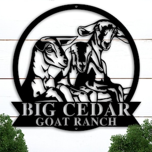 Goat Farm Sign, Goat Ranch Metal Sign, Custom Goat Sign, Goat Metal Sign Personalized, Farmhouse Wall Decor, Metal Barn Sign, Farmhouse Sign