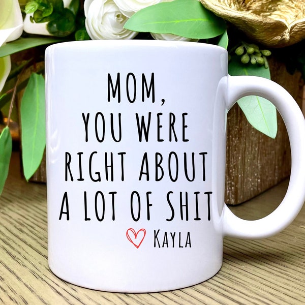 Mom You Were Right Mug Funny Mothers Day Gifts Moms Birthday Coffee Mug for Mom Funny Mugs for Mom Best Mom Ever Gifts Mom Custom Coffee Cup