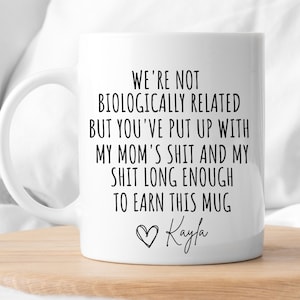 Personalized Step Dad Gift For Step Dad Mug, Bonus Dad Step Fathers Day Gift From Daughter Son Kids, Funny Stepdad Birthday Coffee Cup