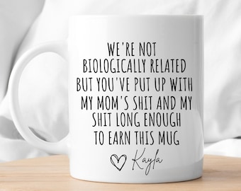 Personalized Step Dad Gift For Step Dad Mug, Bonus Dad Step Fathers Day Gift From Daughter Son Kids, Funny Stepdad Birthday Coffee Cup