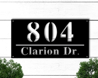 Metal House Number Sign, Home Address Sign, Address Number Sign, Metal Address Sign, Metal Address Numbers, Street Address Sign, Street Name