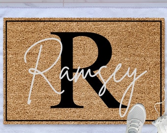 Personalized Doormat, Custom Name Coir Doormat, Personalized Welcome Mat,  Customizable Entryway Rug, Personalized Family Doormat, Monogram