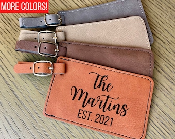 Personalized Luggage Tag, Engraved Luggage Tag, Wedding Luggage Tags, Bride and Groom Luggage Tags, Newlywed Luggage Tags Bag Tags