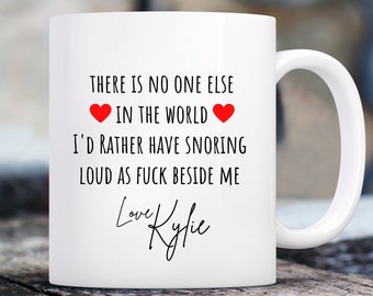 Personalized Boyfriend Gifts For Husband Mug Anniversary Gifts For Him Fiance Coffee Mug BF Gifts Valentines Day Gifts Funny Snoring Partner