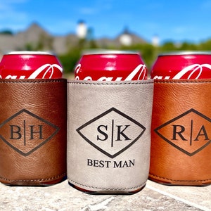 Engraved Can Coolers, Bachelor Party Gifts, Groomsmen Gifts, Groomsmen Proposals, Beer Holder, Beer Can Holder, Bottle Holder, Gift for Him image 1