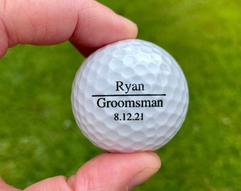 Groomsman Gift, Golf Balls for Groomsmen, Personalized Golf Balls for Groomsmen, Usher, Best Man, Father of The Bride, Wedding Party Golf