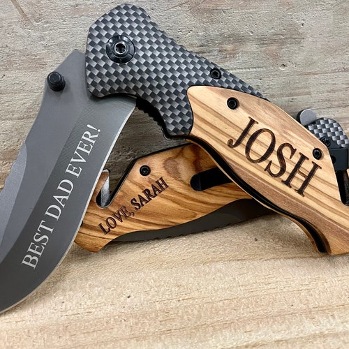 Gifts for Dad From Daughter Engraved Pocket Knife Birthday Etsy