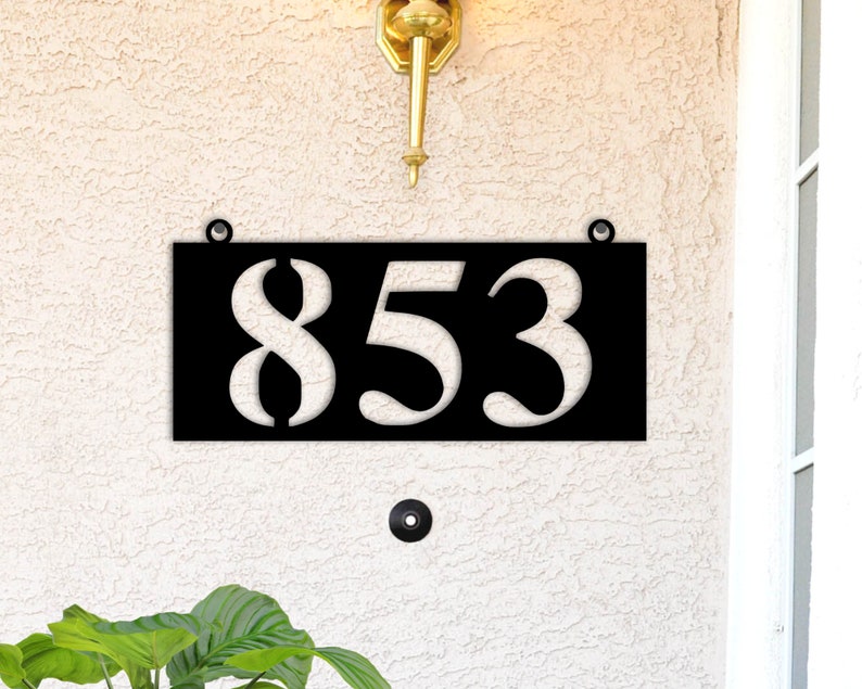 Hanging Address Sign Metal Address Sign for Yard Hanging Etsy