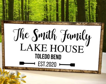 Personalized Lake house sign-gifts decor wood lake house established sign, custom lake house sign ,lake house wall art,housewarming gift