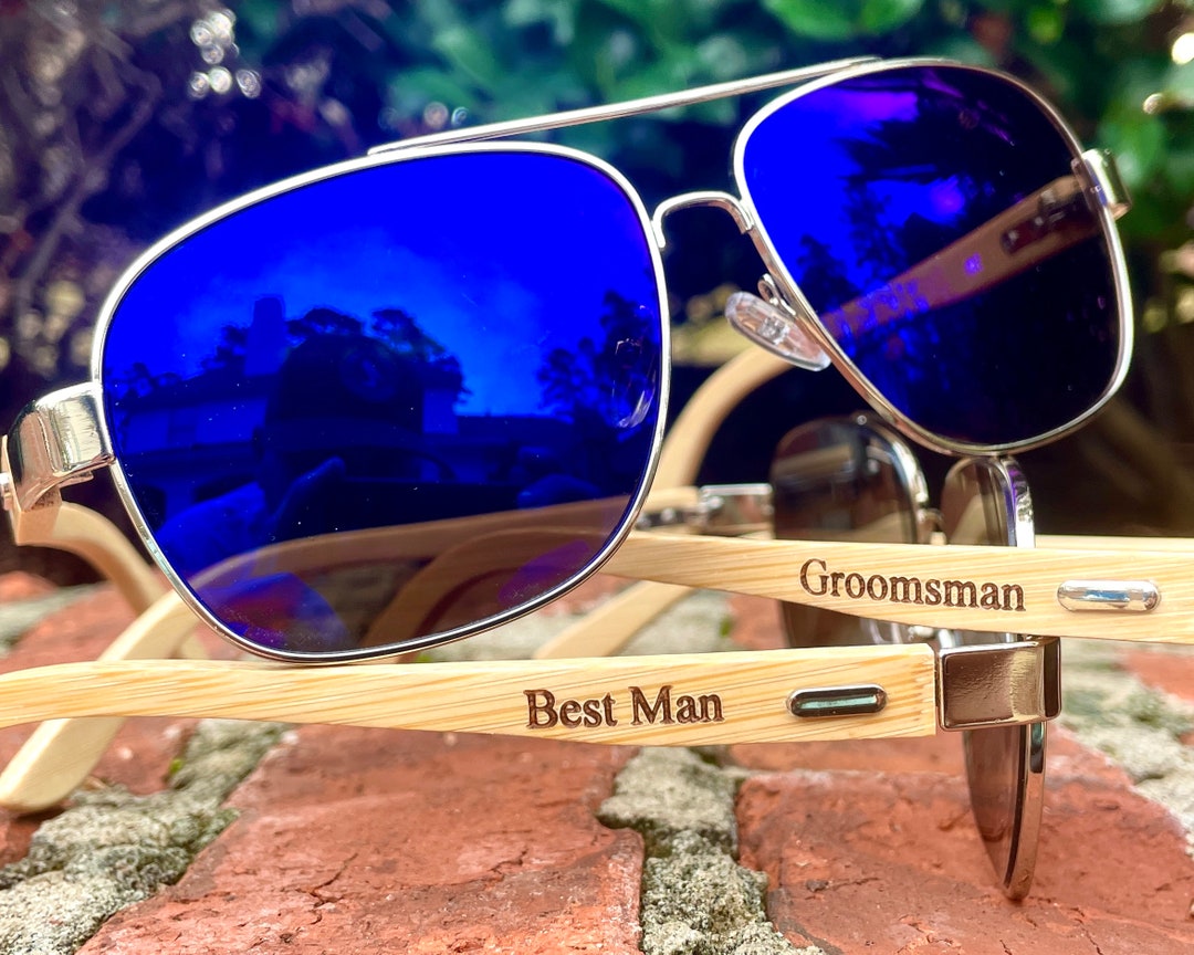 Groomsmen Sunglasses, Personalized Groomsmen Gift, Wooden Sunglasses