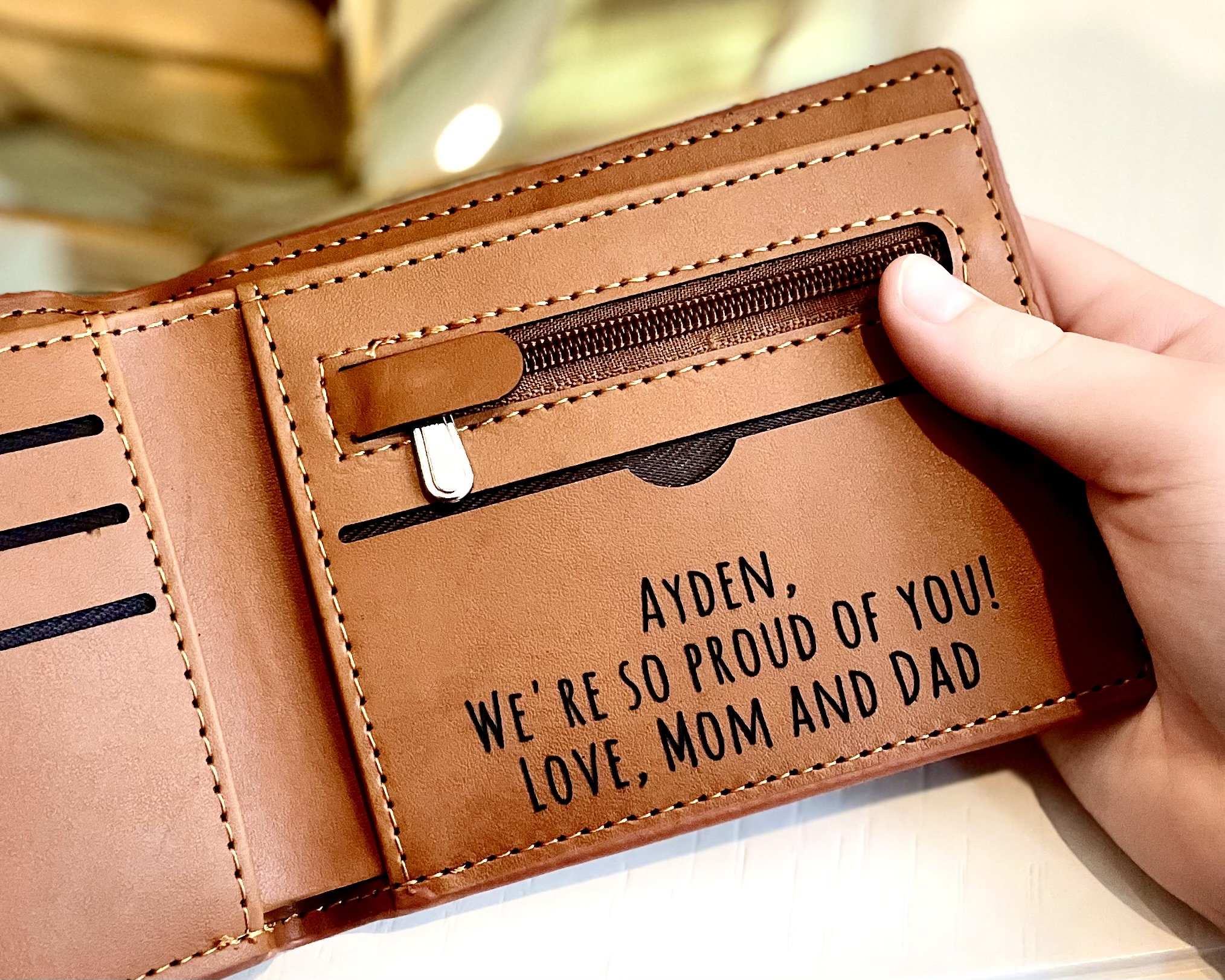 FALOGIJE To My Brother Gift, Special Wallet Card for Old Little Brother,  Personalized Gift for Men Boys, Birthday 